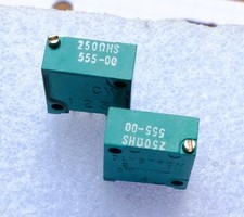 2x Eurofarad EFD 555-00 250Ohms Potentiomètre bobiné Weston CW. Lot de 2. NOS