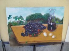 Tela dipinta ad olio soggetto "Interno" Autore Cirneco misure 70x50cm