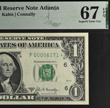 1969B $1 FRN Atlanta Star PMG