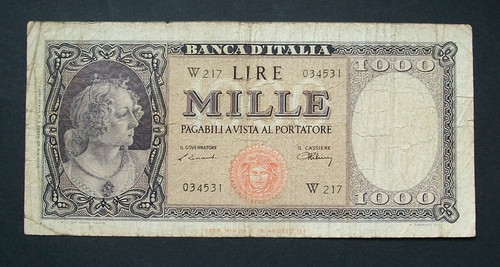 1000 lire ornata perle e - 1000,