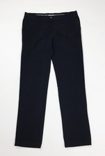 Desiree pantalone a riga nero blu uomo usato gamba dritta W40 tg 54 cotone T4716
