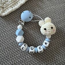 Catenella porta ciuccio con nome personalizzata