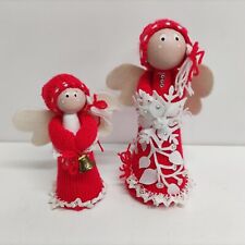 ANGIOLETTO 2 ANGIOLETTI FATTI COMPLETAMENTE A MANO IN LANA COTONE E POLISTIROLO