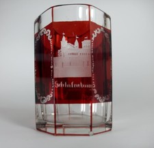 Bicchiere Vetro Cammeo, Inciso a Mano, Um 1900