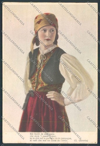 Udine costumi cartolina - costumi, fg