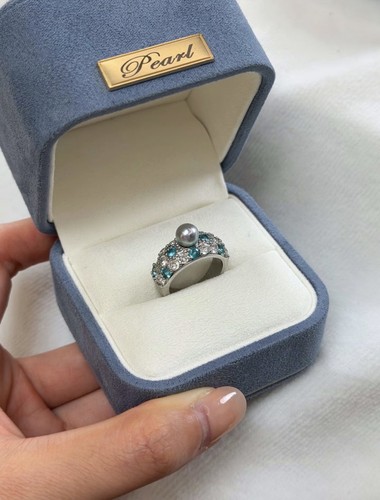 Anello grigio perle - 6-7,