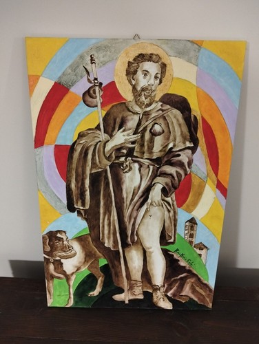 San rocco olio tela - olio,