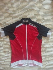 Maglia Santini estiva Ciclismo Rossa E Nera Misura M Slim
