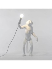 LAMPADA LED DI DESIGN SELETTI MONKEY LAMP, VERSIONE DA APPOGGIO, IN RESINA BIANC