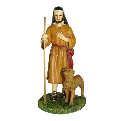 Pastore con cane per presepe - pastore,