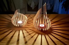 Lanterna Porta Candela Legno