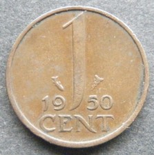 Olanda, 1 centesimo 1950, (2)