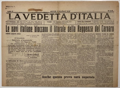 Fiume annunzio quotidiano - fiume,