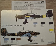 JUNKERS JU-87 B2/R2 STUKA 1:72 ITALERI Kit di montaggio no scatola originale