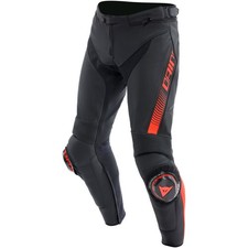 Uomo Pantaloni Moto 52 - Dainese Super Velocità - Sport di Pelle Schwarz-Fluorot