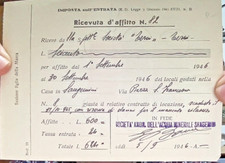 2 RICEVUTE AFFITTO da SOCIETà ACQUA MINERALE SANGEMINI 1946 SOCIETà TERNI-1407