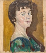 Dipinto A Olio Ritratto Donna