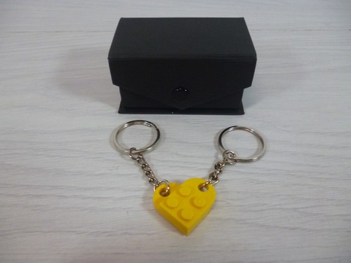 Lego brick heart keyring - lego, for