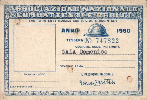 Tessera associazione nazionale - tessera,