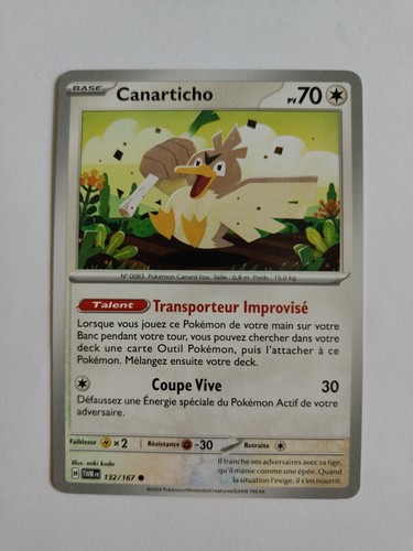 Carte pokémon canarticho - carte,