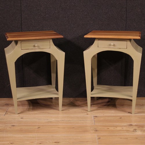 Coppia comodini design anni - , 80