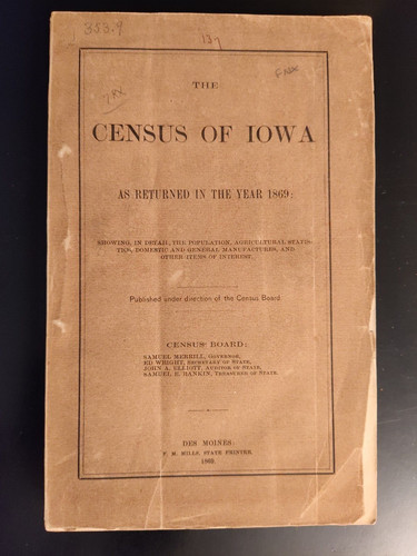 The census iowa returned - census, of