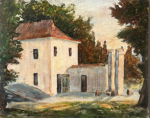 Dipinto olio tavola - su,