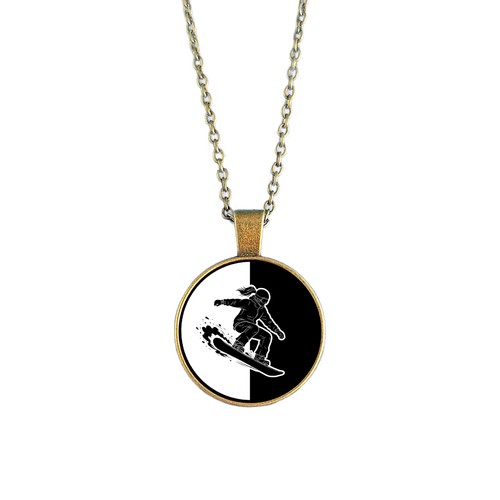 Collana snowboarder regalo - collana,