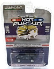 Greenlight scala 1/64 42890-D 1994 Jeep Wrangler YJ auto della polizia San Francisco PD
