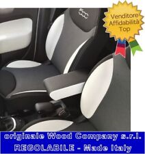 bracciolo FIAT 500L (2012-2017) REGOLABILE - NERO e BIANCO bracciolo PREMIUM TOP