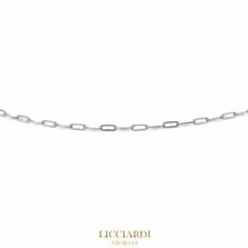 Collana unisex catena oro bianco 18kt