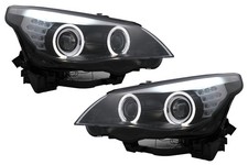 Fari Fanale LED Dayline Angel Eyes per BMW 5er E60 E61 03-07 Lampada LCI Look