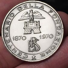 Medaglia argento '800 GR 19,5 1870 1970 BPS BANCA POPOLARE DI SONDRIO CENTENARIO