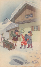 CARTOLINA *74 AUGURI-FESTE BUON NATALE AUGURI BUON ANNO REGALI VIAGGIATA 1941