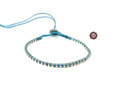 Bracciale in cotone cerato e