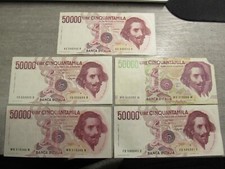 5 Banconote 50000 50.000 LIRE
