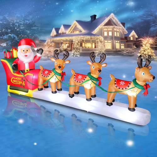 Slitta babbo natale gonfiabile - slitta,