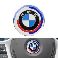 45MM For BMW Serie 1 3 4 5 6 7 Emblema Volante 50° Anniversario M Logo Distintivo Badge