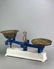 Bilancia vintage in ghisa e piatti in ottone 5kg