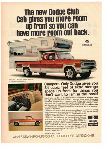 Pubblicità camper dodge - dodge, club