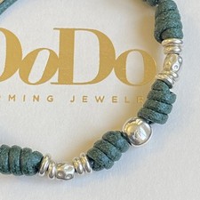 Dodo Pomellato Bracciale Verde Bosco Argento Pepita Rondelle Granelli Originale