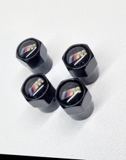 4 TAPPI COPRI VALVOLA BMW NERO