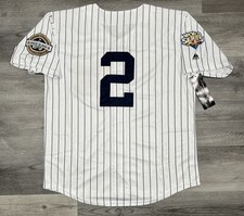 Maglia grande uomo Derek Jeter 2009 New York Yankees World Series White Home