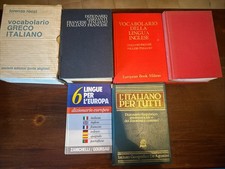 Lotto Dizionari 6 Volumi: Italiano Francese Greco (Rocci) Inglese Multilingue