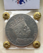  COLONIA ERITREA UMBERTO I TALLERO da 5 LIRE 1896 RARO PERIZIATO 
