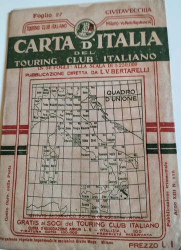 Carta italia del touring - carta,