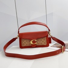 Borsa a tracolla Coach Tabby 26 firmata rosso marrone C1032 outlet