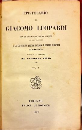 Epistolario giacomo - di,