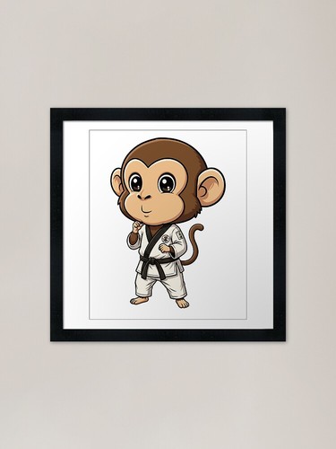 Karate scimmia chibi arti - scimmia,