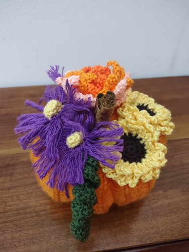 Zucca fiorita realizzata - zucca,